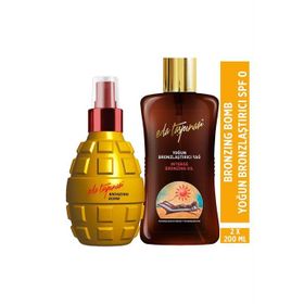 Eda Taşpınar 2x200 ml SPF 0 Bronzing Bomb Bronzlaştırıcı Yağ