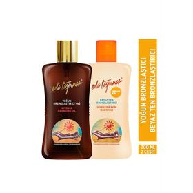 Eda Taşpınar Beyaz Ten Bronzlaştırıcı SPF 20&200 mlx2 Çeşit SPF 0 Yoğun Bronzlaştırıcı Yağ