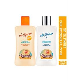Eda Taşpınar Beyaz Ten Bronzlaştırıcı SPF 20&200 mlx2 Çeşit SPF 0 Yoğun Bronzlaştırıcı Yağ