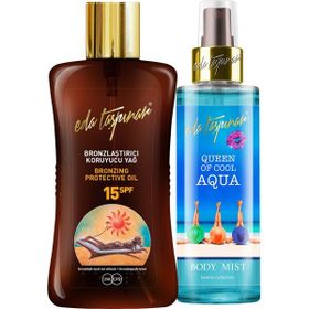 Eda Taşpınar Bronzing Bomb&200 mlx2 Çeşit SPF 15 Bronzlaştırıcı Koruyucu Yağ