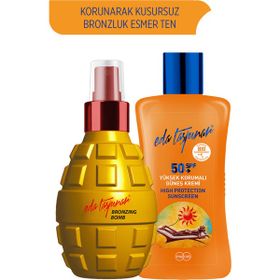 Eda Taşpınar Bronzing Bomb&200 mlx2 Çeşit SPF 50+ Yüksek Korumalı Güneş Kremi