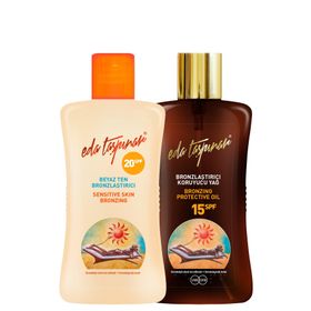 Eda Taşpınar Bronzlaştırıcı Koruyucu Yağ Spf15 200 ml x 2 Adet