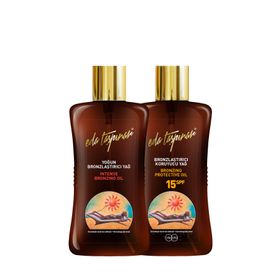 Eda Taşpınar SPF 0 Yoğun Bronzlaştırıcı Yağ ve SPF 15 Bronzlaştırıcı Koruyucu
