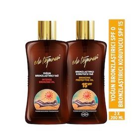 Eda Taşpınar SPF 0 Yoğun Bronzlaştırıcı Yağ ve SPF 15 Bronzlaştırıcı Koruyucu