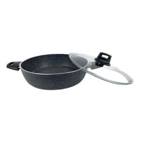 Eda ZK-021 Zetra 22 cm Gri Granit Basık Tencere