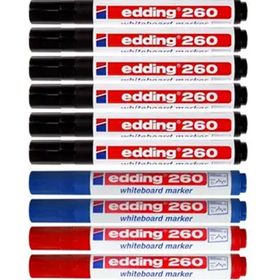 Edding 10 Adet Kırmızı Siyah Mavi Beyaz Tahta Kalemi