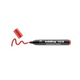 Edding 103 Kırmızı Yuvarlak Uç Permanent Marker