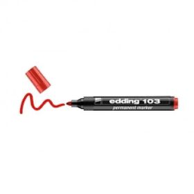 Edding 103 Kırmızı Yuvarlak Uç Permanent Marker