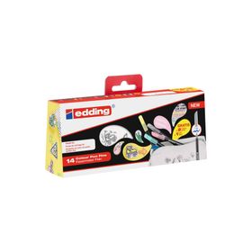 Edding 1200 10 Canlı 4 Pastel Renk Boyanabilir Kalemlik İle Birlikte Pastel Textile Kalemi