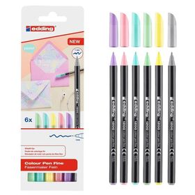 Edding 1200 6'lı Pastel Renkler Grafik Kalemi