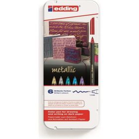 Edding 1200 Metalik Renkler 6'lı Kurşun Kalemler Grafik Kalemi