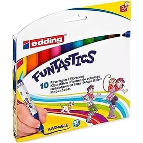 Edding 14 Funtastics Çocuklar İçin 10'lu 2-3 mm Kalın Uçlu Keçeli Kalem