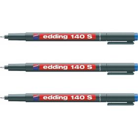 Edding 140S 3'lü Mavi Asetat Kalemi