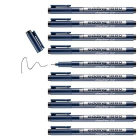 Edding 1880 0.4 mm Siyah 10'lu Teknik Çizim Kalemi