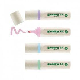 Edding 24 Ecoline Pastel 4 Renk Set Fosforlu Kalem