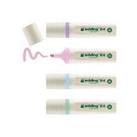 Edding 24 Ecoline Pastel 4 Renk Set Fosforlu Kalem