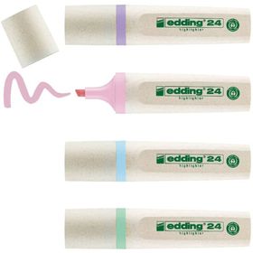 Edding 24 Ecoline Pastel 4 Renk Set Fosforlu Kalem