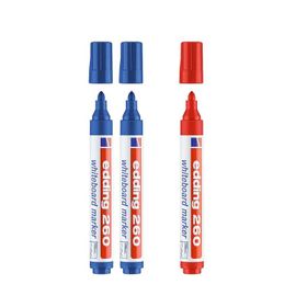 Edding 260 2 Mavi 1 Kırmızı Set Beyaz Tahta Kalemi