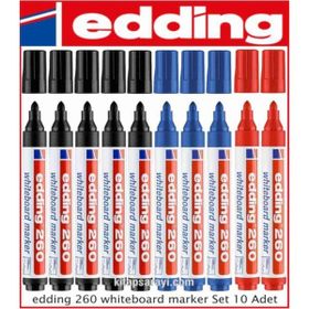 Edding 260 Seti 10 Adet Renkli Beyaz Tahta Kalemi