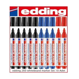 Edding 260 Seti 10 Adet Renkli Beyaz Tahta Kalemi