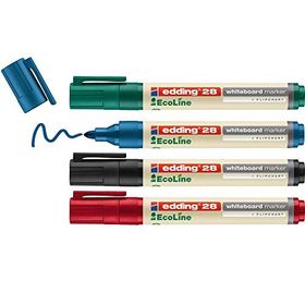 Edding 28 Ecoline 4'lü Beyaz Yazı Tahtası Kalemi