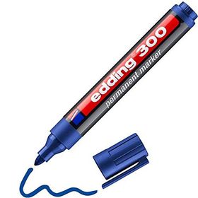 Edding 300 Permanent Yuvarlak Uçlu Mavi Tekli Marker Koli Kalemi