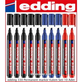 Edding 330 Kırmızı Parmanent Kesik Uçlu Marker Kalem