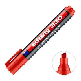 Edding 330 Kırmızı Permanent Kesik Uç Marker Kalem