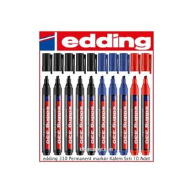 Edding 330 Siyah Parmanent Kesik Uçlu Kalem