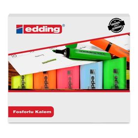 Edding 344 Highlighter İşaretleme 5 Renk Fosforlu Kalem