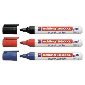 Edding 360 XL 3'lü Paket Kırmızı Siyah Mavi Beyaz Tahta Kalemi