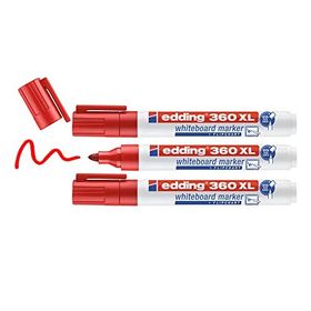 Edding 360Xl Beyaz Kırmızı 3 Adet Yazı Tahtası Kalemi