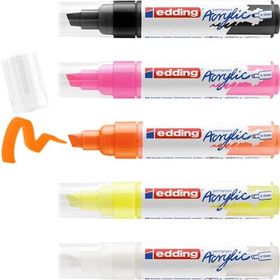 Edding 5000 5'li Neon 5-10 mm Kesik Uçlu Akrilik Markör Kalem