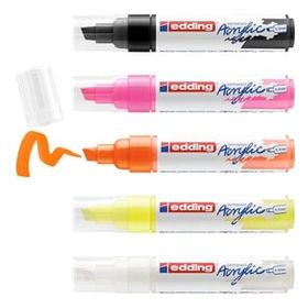 Edding 5000 5'li Neon 5-10 mm Kesik Uçlu Akrilik Markör Kalem