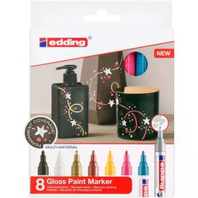 Edding 750 Gloss 8'li Metalik Renkler Paint Marker
