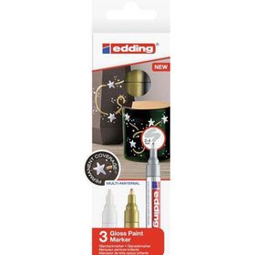 Edding 750 Gloss Metalik Renkler 2-4 mm 3'lü Paint Marker