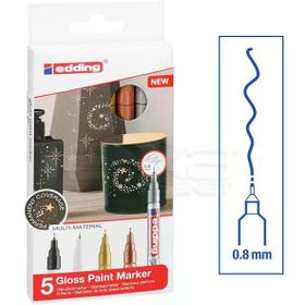 Edding 780 Gloss Ana Renkler 0.8mm 5'li Set Paint Marker