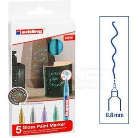 Edding 780 Gloss Metalik 0.8 mm 5'li Set Paint Marker