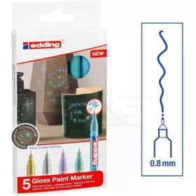 Edding 780 Gloss Metalik 0.8 mm 5'li Set Paint Marker