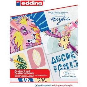 Edding Akrilik ve Yağlı A6-20 Yaprak 300 g/m² Boya Bloğu