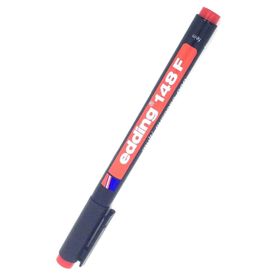 Edding E-148F Kırmızı Silgili Asetat Kalemi