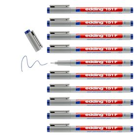 Edding E-151F Gri 10'lu Asetat Kalem