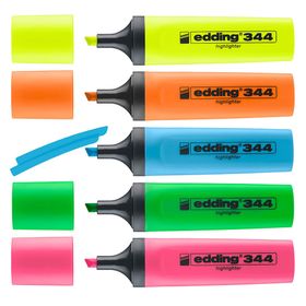 Edding E-344 5'li Poşet Fosforlu Kalem