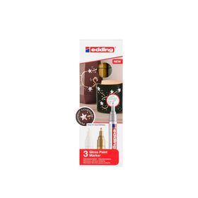 Edding E-751 3'lü 1-2 mm Kutu Metalik Keçe Uç Boya Dekor Markörü