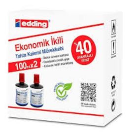 Edding E-T100 Kırmızı 100 ml Mürekkep