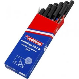 Edding E147S Siyah 10'lu Asetat Kalemi
