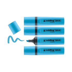 Edding Mavi 344 10'lu Paket Fosforlu Kalem