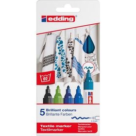 Edding Soğuk Renkler 5'li 4500 Kumaş Boyama Kalemi