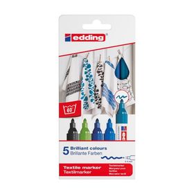 Edding Soğuk Renkler 5'li 4500 Kumaş Boyama Kalemi