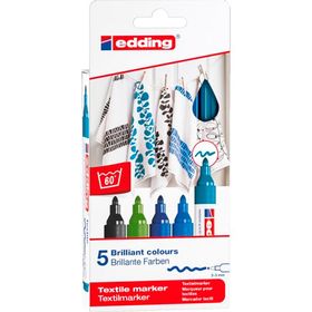 Edding Soğuk Renkler 5'li 4500 Kumaş Boyama Kalemi